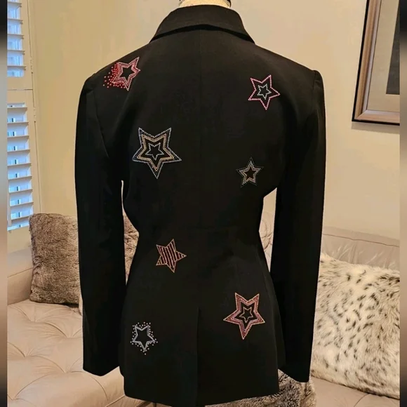Cinq à Sept Star Embellished 'Cheyenne' Blazer Retail $699-US8-NO FLAWS - Picture 7 of 12